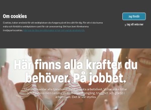 How unionen.se looks like on a tablet such as an iPad.