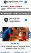 How unionguanajuato.mx looks like on a mobile device such as an iPhone.