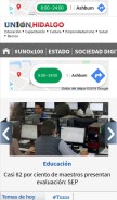 How unionhidalgo.mx looks like on a mobile device such as an iPhone.