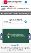 How unionjalisco.mx looks like on a mobile device such as an iPhone.