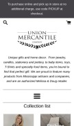 How unionmercantileco.com looks like on a mobile device such as an iPhone.