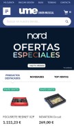 How unionmusical.es looks like on a mobile device such as an iPhone.