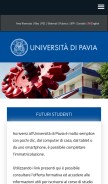 How unipv.it looks like on a mobile device such as an iPhone.