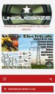 How uniquebaze.com looks like on a mobile device such as an iPhone.