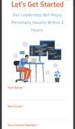How uniquesoftwaredev.com looks like on a mobile device such as an iPhone.