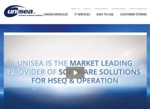 How unisea.no looks like on a tablet such as an iPad.