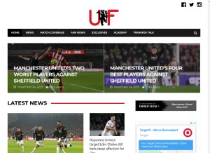 How unitedinfocus.com looks like on a tablet such as an iPad.
