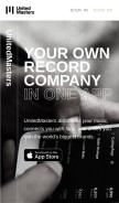 How unitedmasters.com looks like on a mobile device such as an iPhone.