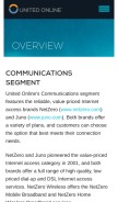 How unitedonline.net looks like on a mobile device such as an iPhone.