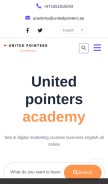 How unitedpointers.ae looks like on a mobile device such as an iPhone.