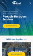 How unitedsiteservices.com looks like on a mobile device such as an iPhone.