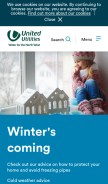 How unitedutilities.com looks like on a mobile device such as an iPhone.