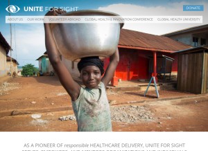 How uniteforsight.org looks like on a tablet such as an iPad.