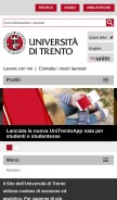 How unitn.it looks like on a mobile device such as an iPhone.