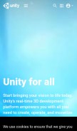 How unity3d.com looks like on a mobile device such as an iPhone.