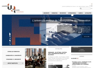 How univ-lehavre.fr looks like on a tablet such as an iPad.