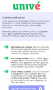How unive.nl looks like on a mobile device such as an iPhone.