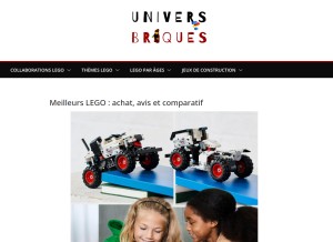 How univers-briques.com looks like on a tablet such as an iPad.