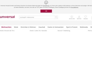 How universal.at looks like on a tablet such as an iPad.