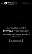 How universetech.co looks like on a mobile device such as an iPhone.