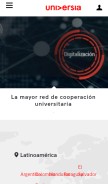 How universia.net looks like on a mobile device such as an iPhone.