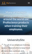 How universitysite.com looks like on a mobile device such as an iPhone.