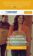 How univest.net looks like on a mobile device such as an iPhone.