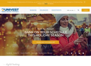How univest.net looks like on a tablet such as an iPad.