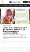 How univision.com looks like on a mobile device such as an iPhone.