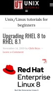 How unixtutorial.org looks like on a mobile device such as an iPhone.