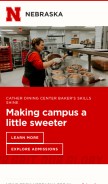 How unl.edu looks like on a mobile device such as an iPhone.