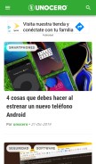 How unocero.com looks like on a mobile device such as an iPhone.