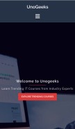 How unogeeks.com looks like on a mobile device such as an iPhone.