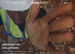 How unops.org looks like on a tablet such as an iPad.