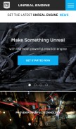How unrealengine.com looks like on a mobile device such as an iPhone.