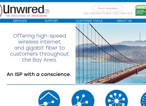How unwiredltd.com looks like on a tablet such as an iPad.