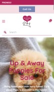 How upandawaypups.com looks like on a mobile device such as an iPhone.