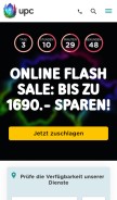 How upc.ch looks like on a mobile device such as an iPhone.