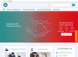 How upcbiz.ro looks like on a tablet such as an iPad.