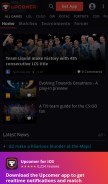 How upcomer.com looks like on a mobile device such as an iPhone.