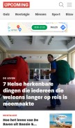 How upcoming.nl looks like on a mobile device such as an iPhone.