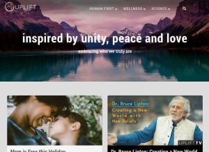How upliftconnect.com looks like on a tablet such as an iPad.