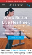 How upliftdesk.com looks like on a mobile device such as an iPhone.