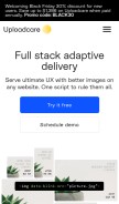 How uploadcare.com looks like on a mobile device such as an iPhone.