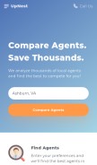 How upnest.com looks like on a mobile device such as an iPhone.