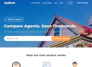 How upnest.com looks like on a tablet such as an iPad.