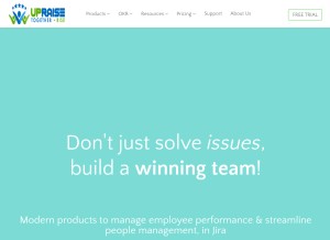 How upraise.io looks like on a tablet such as an iPad.