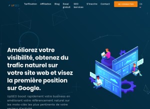 How upseo.io looks like on a tablet such as an iPad.