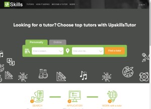 How upskillstutor.com.ng looks like on a tablet such as an iPad.