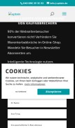 How uptain.de looks like on a mobile device such as an iPhone.